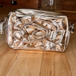 Aldo Metallic Rose Clutch – New, Never Worn